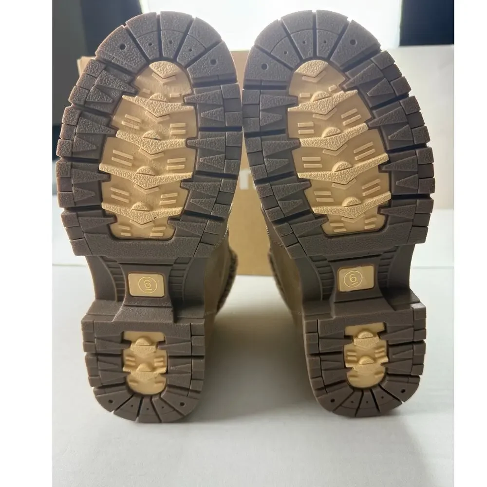COTTIMO Women's Beige Snow Hiking Winter Boots Size 6